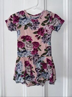 Posh Peanut Monroe hydrangea bodysuit dress